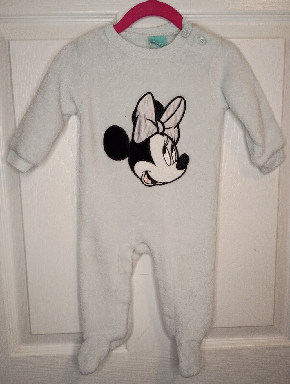 Disney Minnie Mouse Plush Footed Sleeper Size 6/9M